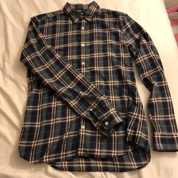 Burberry Brit Men’s Button Up Flannel Blue - Picture 5 of 7